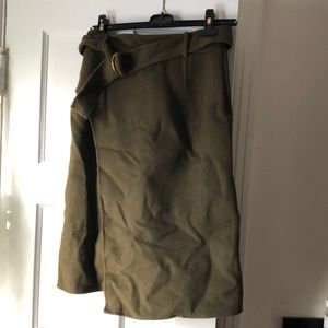 Sandro wool dark green skirt size 1